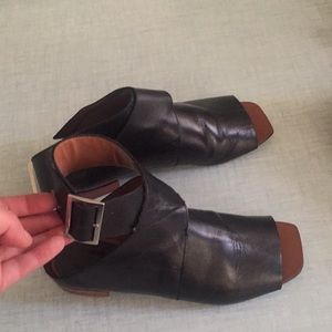 Zara flats with ankle buckle